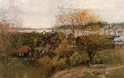 Alfred Wahlberg Landscape stamp Vaxholm china oil painting reproduction